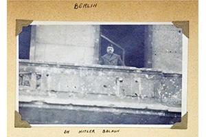 Historian Koppel Pinson On Hitler's Balcony (Berlin, 1946)