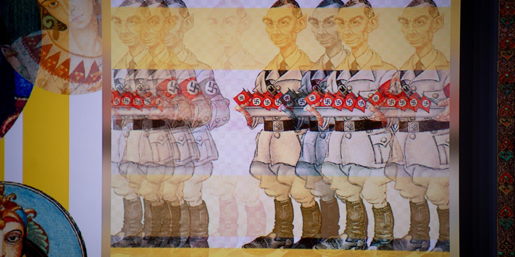 digital detail of arthur szyk artwork at the magnes collection of jewish life and art