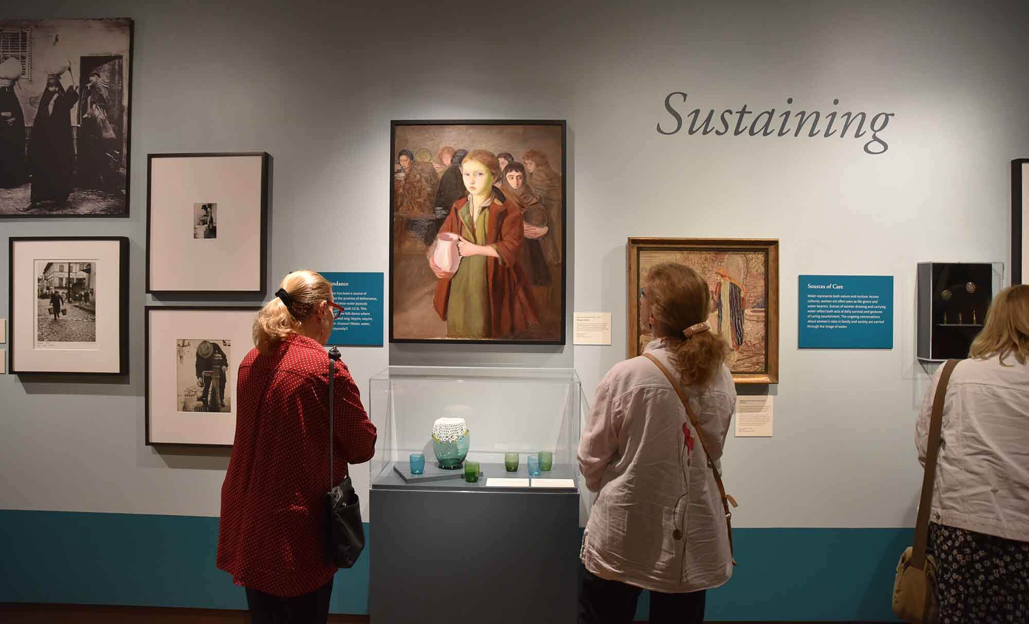 Magnes Flowing through Time and Tradition Gallery Talk with painting of a man walking out of the mouth of a whale